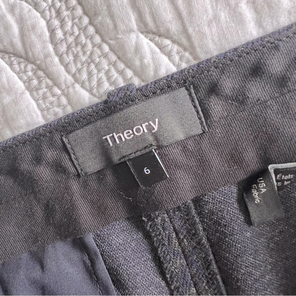Theory - Tailored Trouser in Stretch Knit - Charcoal Multi - Picture 8 of 14
